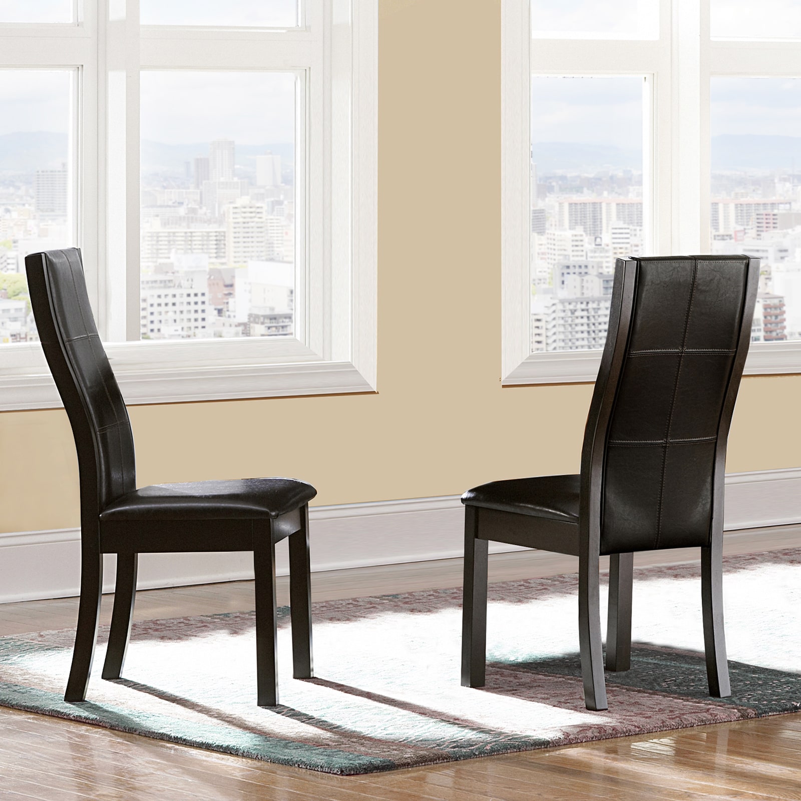 Dawson Espresso Stitching Side Chair (set Of 2)