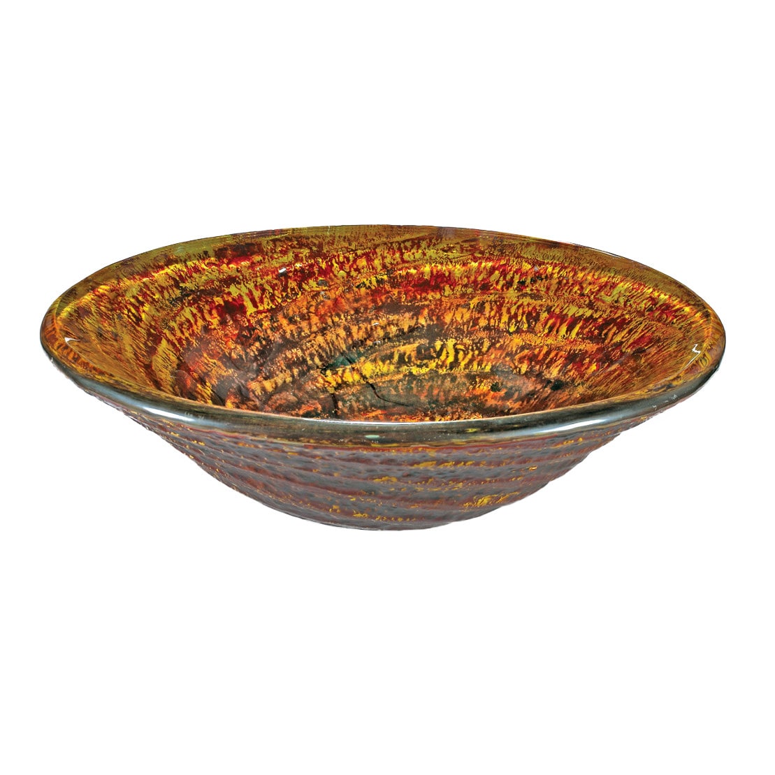 Red/ Orange Glass Sink Bowl