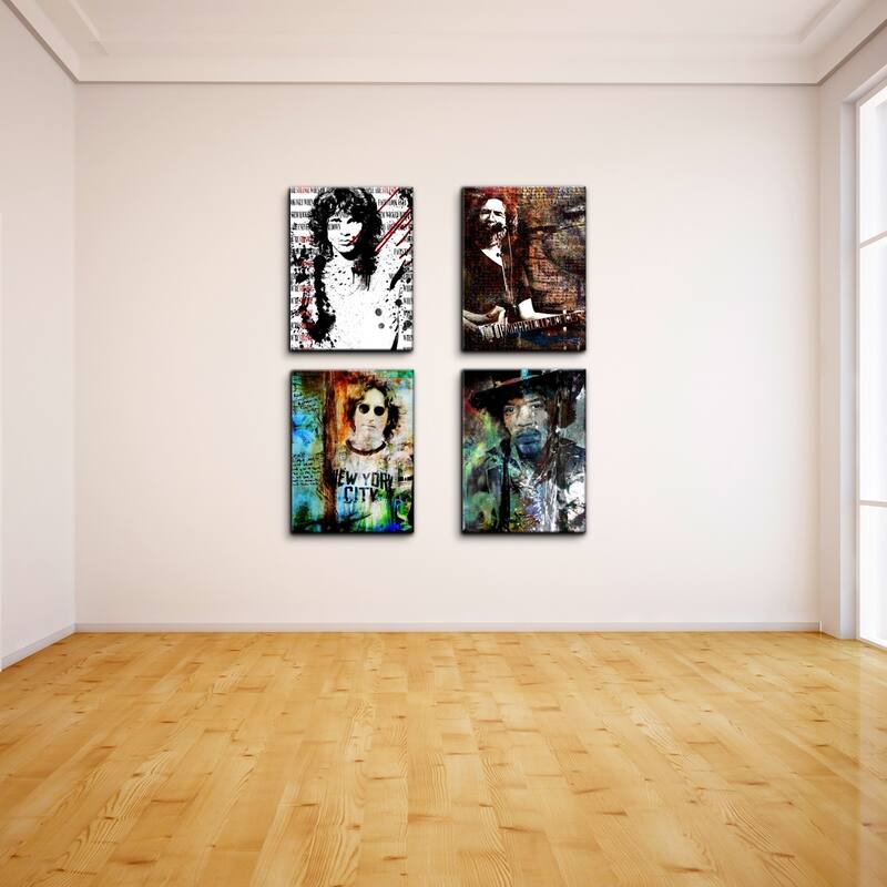 Ready2HangArt 'Rock Stars' 4-piece Canvas Wall Art