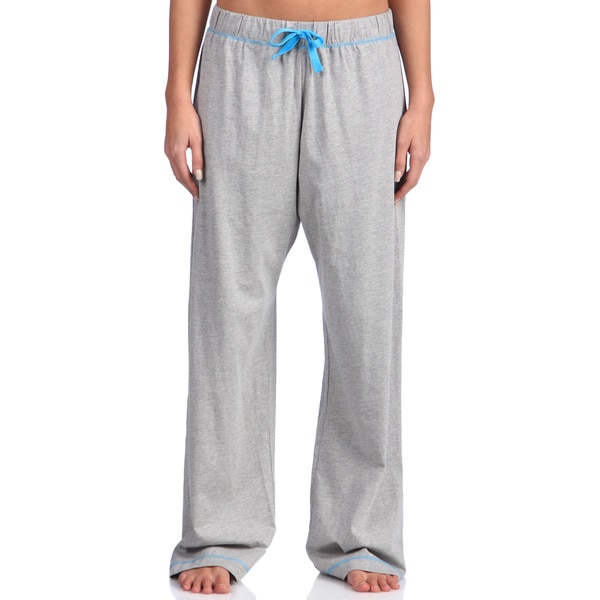 Shop Leisureland Women's Grey Cotton Knit Pajama Pants - Free Shipping ...