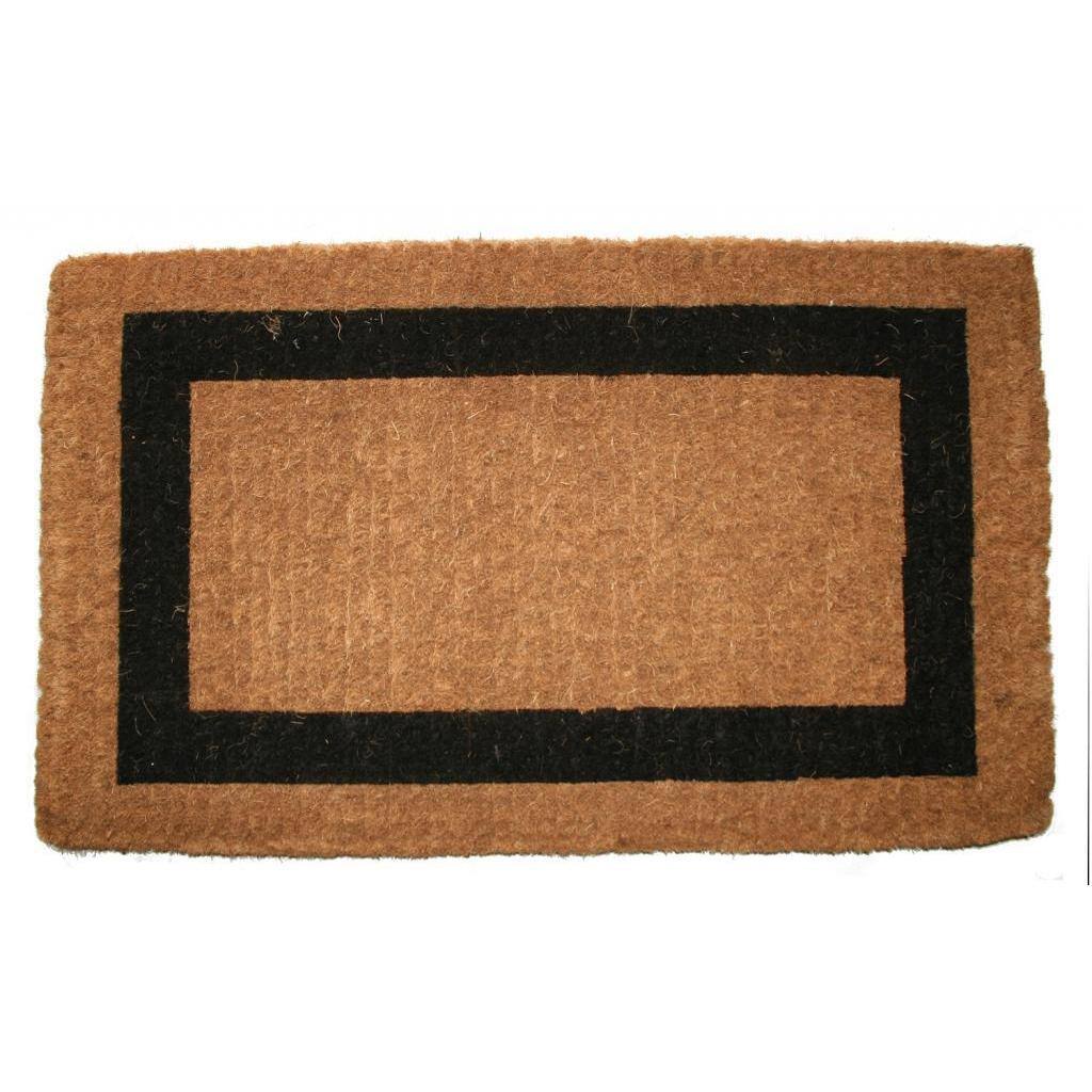 Outdoor Coconut Fiber Single Border Mat (1'10 x 3') - 1'10 x 3'