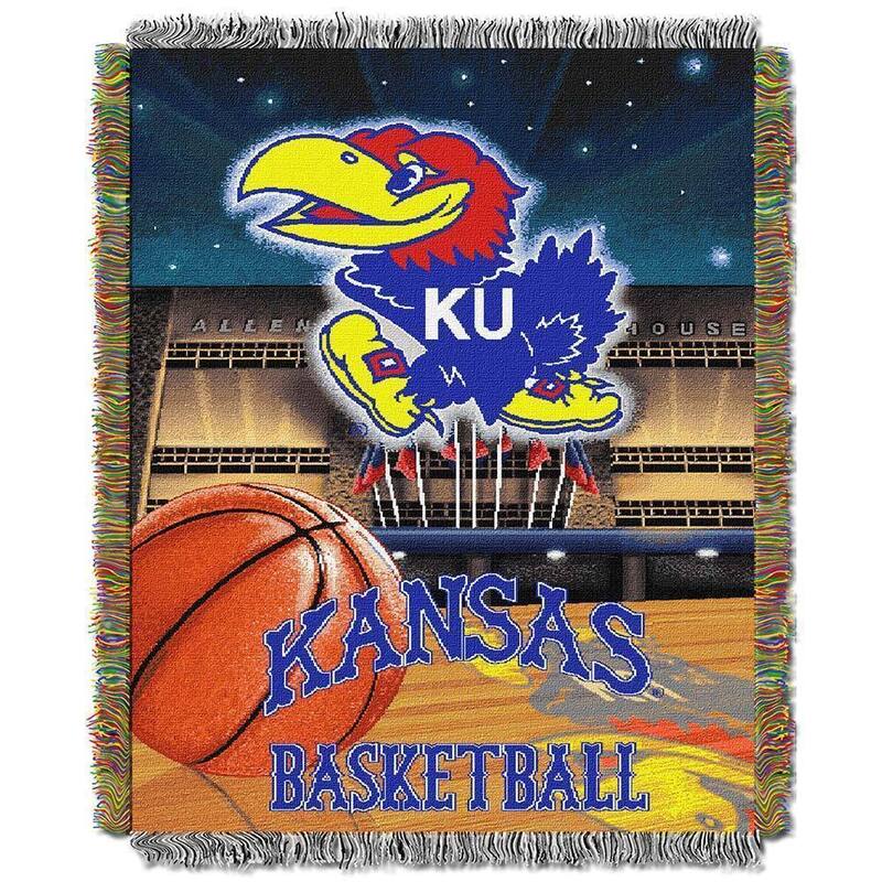 NCAA Big 12 Conference Home Field Advantage Tapestry Throw - Kansas Jayhawks