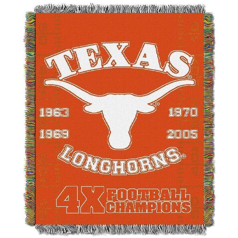 NCAA Big 12 Conference Home Field Advantage Tapestry Throw - Texas Longhorns 4X Championship
