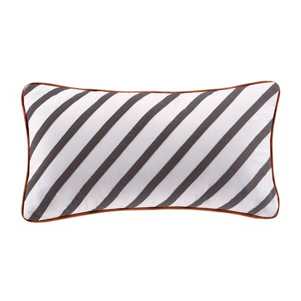 Shop Mi Zone Jonah Striped Orange Grey Comforter Set On Sale