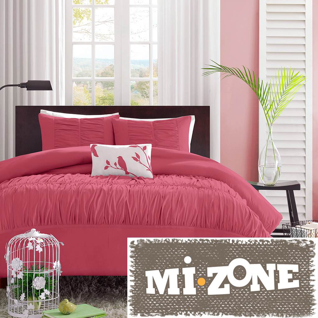 Mi Zone Mizone Alyssa 4 piece Comforter Set Pink Size Twin