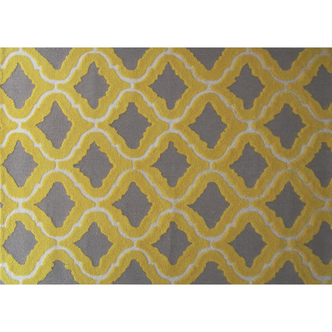 Hand hooked Marrakesh Yellow Area Rug (5 X 7)