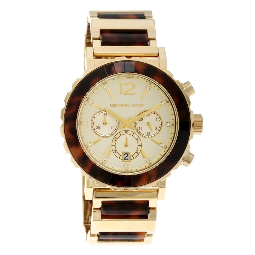 Michael Kors Women's MK5790 Tortoise Chronograph Watch