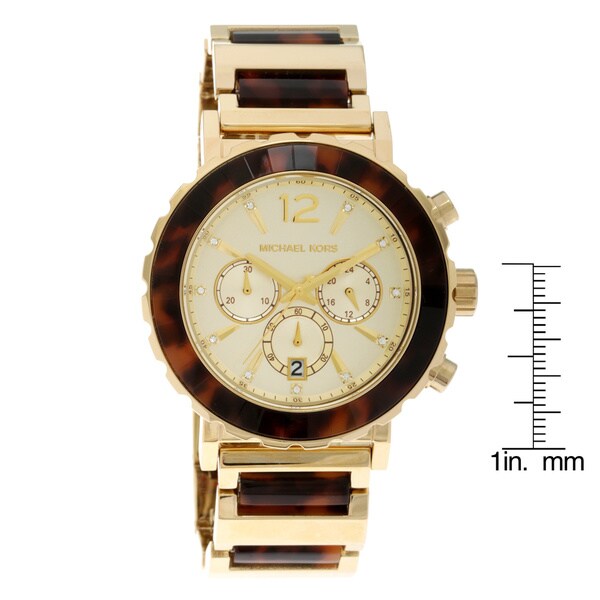 michael kors tortoise watch women's