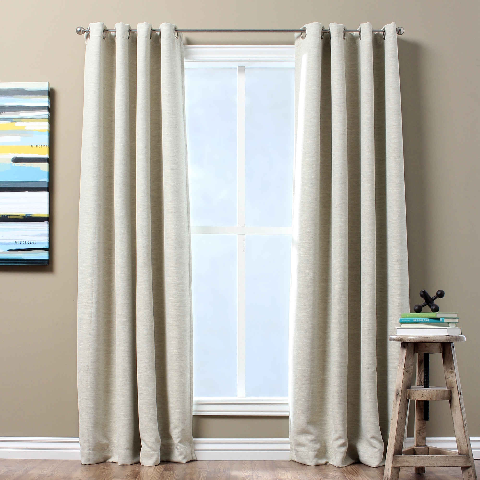 Solid Textured Insulated Thermal Blackout Curtain Panel