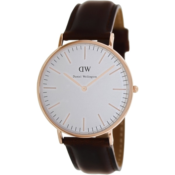 Daniel Wellington Men's Classic 'St. Andrews' Brown Leather Quartz