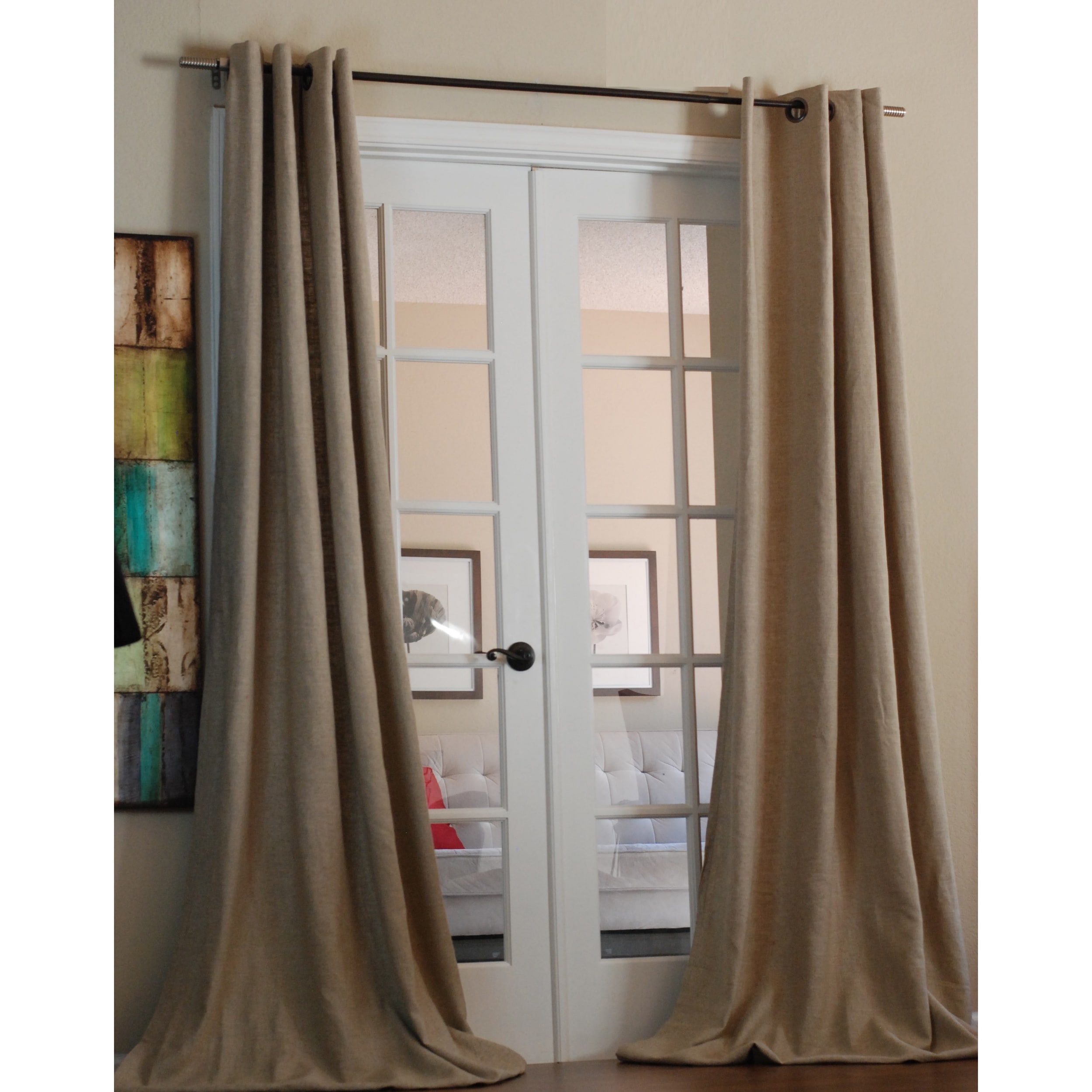 Mae Linen Grommet 96 inch Curtain Panels