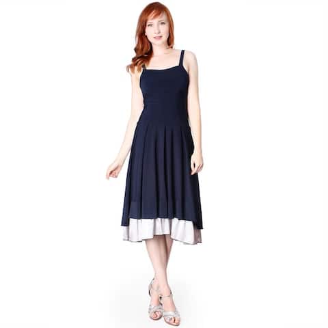 Evanese Women's Double Layered Cocktail Dress