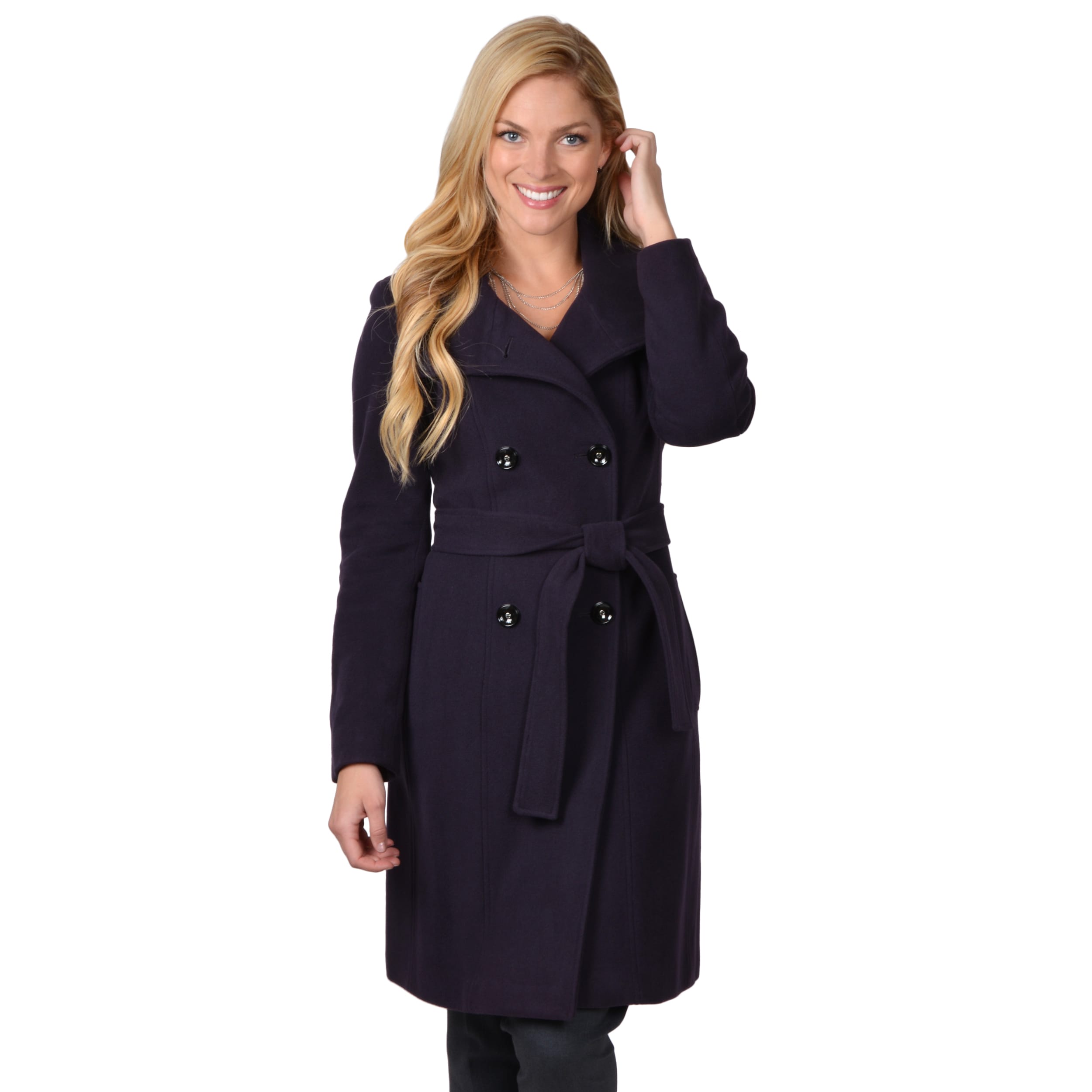 belted wool peacoat