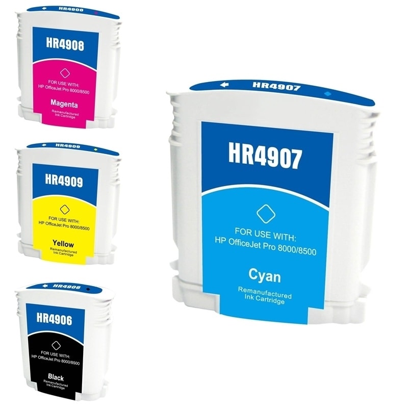 Hp 940xl Cyan/ Magenta/ Yellow/ Black 4 ink Cartridge Set (remanufactured) (Black (C4906AN/ C4902AN), Cyan (C4907AN/ C4903AN), Magenta (C4908AN/ C4904AN), Yellow (C4909AN/ C4905AN)CompatibleHP OfficeJet Pro 8000, OfficeJet Pro 8500All rights reserved. Al