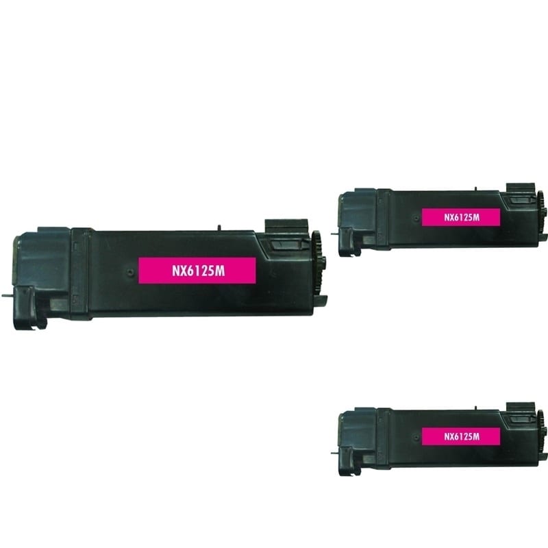 Basacc Magenta Toner Cartridge Compatible With Xerox Phaser 6125 (pack Of 3)