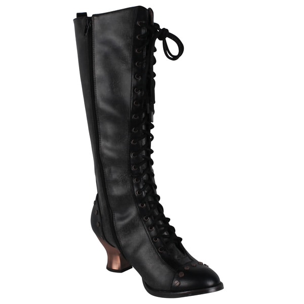 Shop Hades Women's 'Dome' Retro Knee High Boots - Free Shipping Today ...