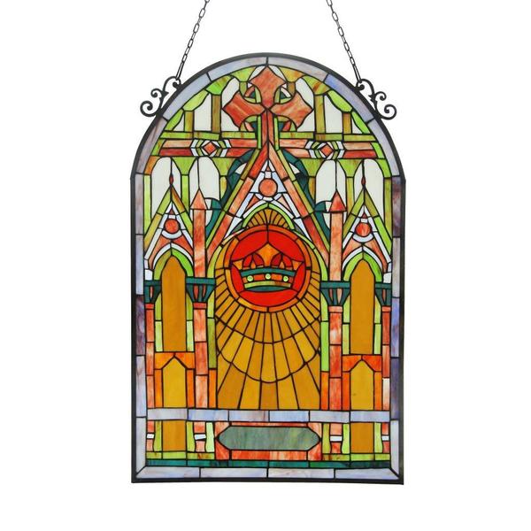 Tiffany Style Cathedral Design Stained Glass Panel Stained Glass Panels