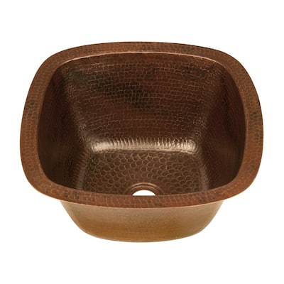 Handmade 14" Copper Bathroom Sink (Mexico)
