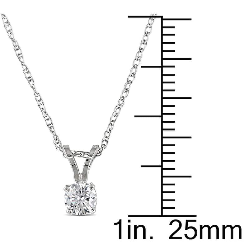 Miadora 14k White or Yellow Gold 1/4ct TDW Diamond Solitaire Drop Necklace