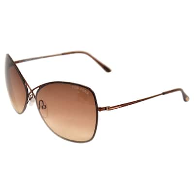 Tom Ford TF250 Colette 48F Womens Shiny Dark Brown 63 mm Sunglasses - shiny dark brown - shiny dark brown