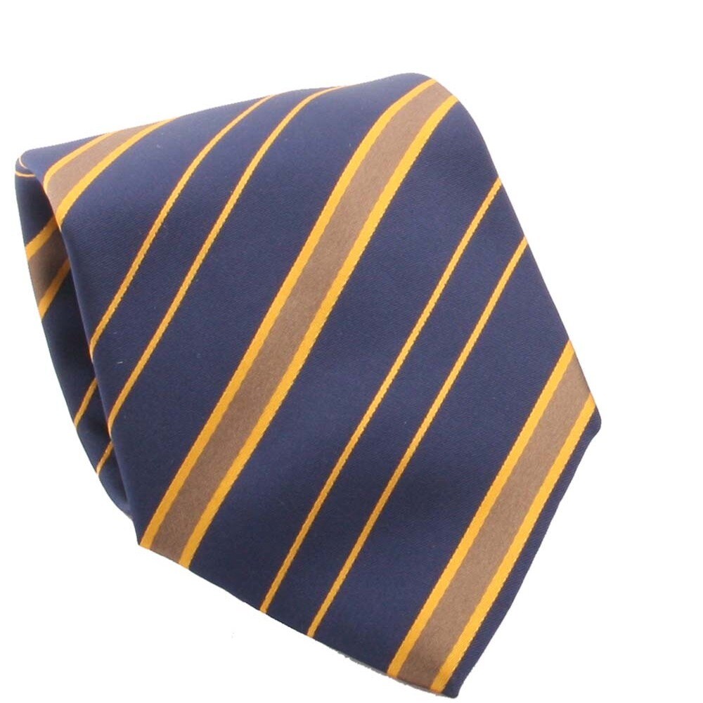 Ferrecci Mens Navy/ Orange Striped Necktie And Cuff Links Boxed Set (Navy/ orange stripesApproximate length 60 inchesApproximate width 4 inchesMaterials 100 percent microfiberDry cleanModel BT177 )