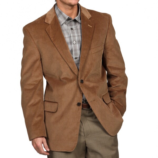 Shop Adolfo Men's Tan Corduroy Sport Coat - Free Shipping Today ...