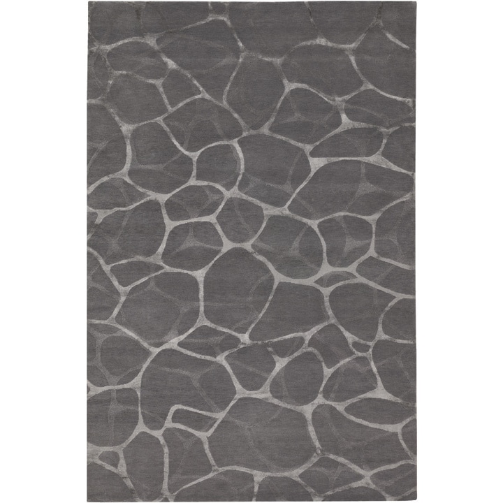 Impressions Flagstone/ Grey/ Silver Area Rug (4 X 6)