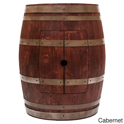 Premier Copper Products Cabernet Finish Wine Barrel Vanity and 17-inch Oval Copper Sink