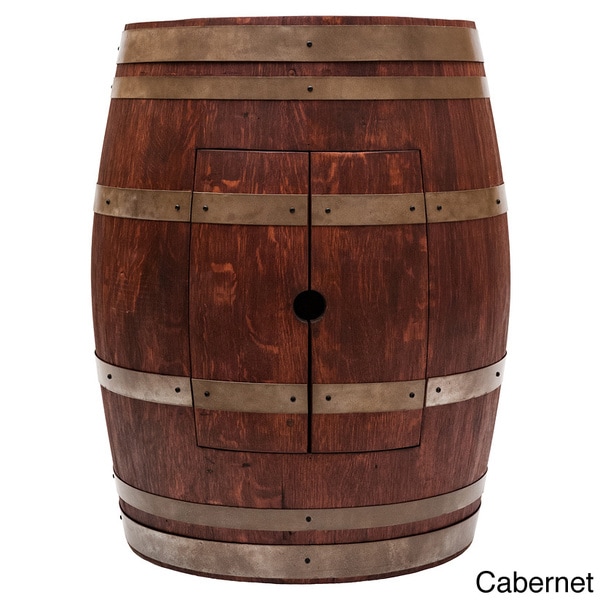 Wine Barrel Vanity Package with 17 inch Oval Skirted Vessel Copper