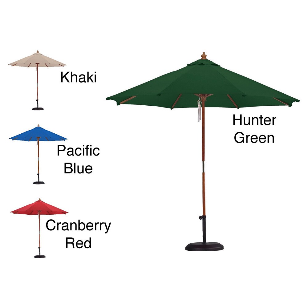 Premium Spun Poly 13 foot Market Umbrella And 50 pound Stand