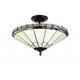 preview thumbnail 2 of 0, Tiffany Style Mission Design 2-light Bronze Flush Mount