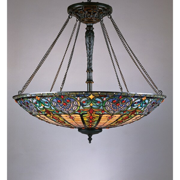 Copper Grove Primorsko Tiffany-style 8-light Vintage Bronze Pendant. Opens flyout.