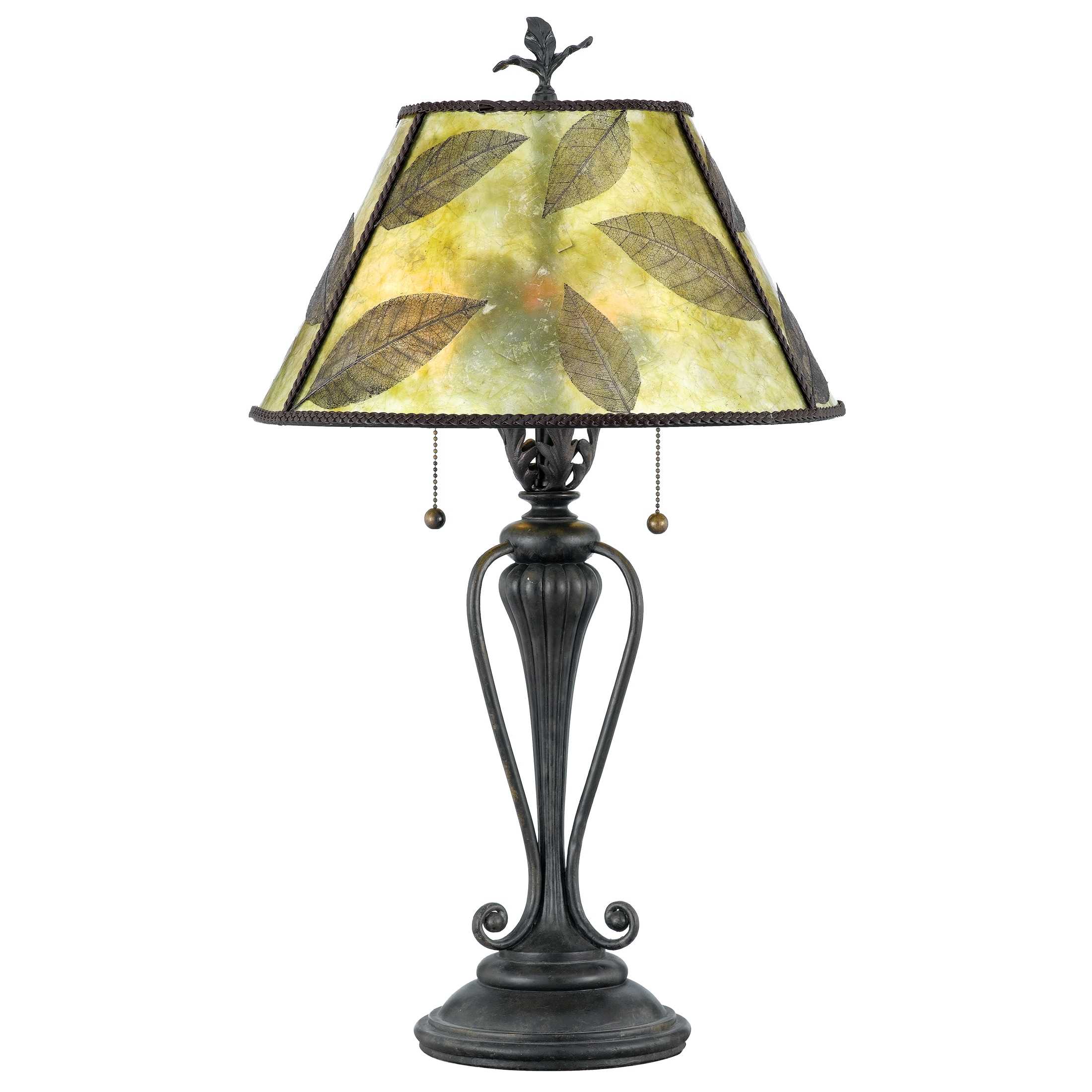 Quoizel Mica Leaf Table Lamp