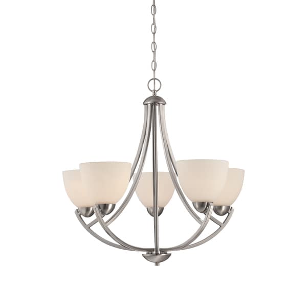 Quoizel Tucker 5 light Brushed Nickel Chandelier Quoizel Chandeliers & Pendants