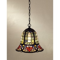 Quoizel Tiffany Style 1 Light Vintage Bronze Mini Pendant Quoizel Tiffany Style 1 Light Vintage Bronze Mini Pendant