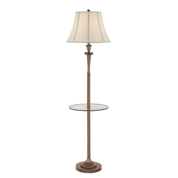 Quoizel Archer 1-light Palladian Bronze/ Glass Floor Lamp