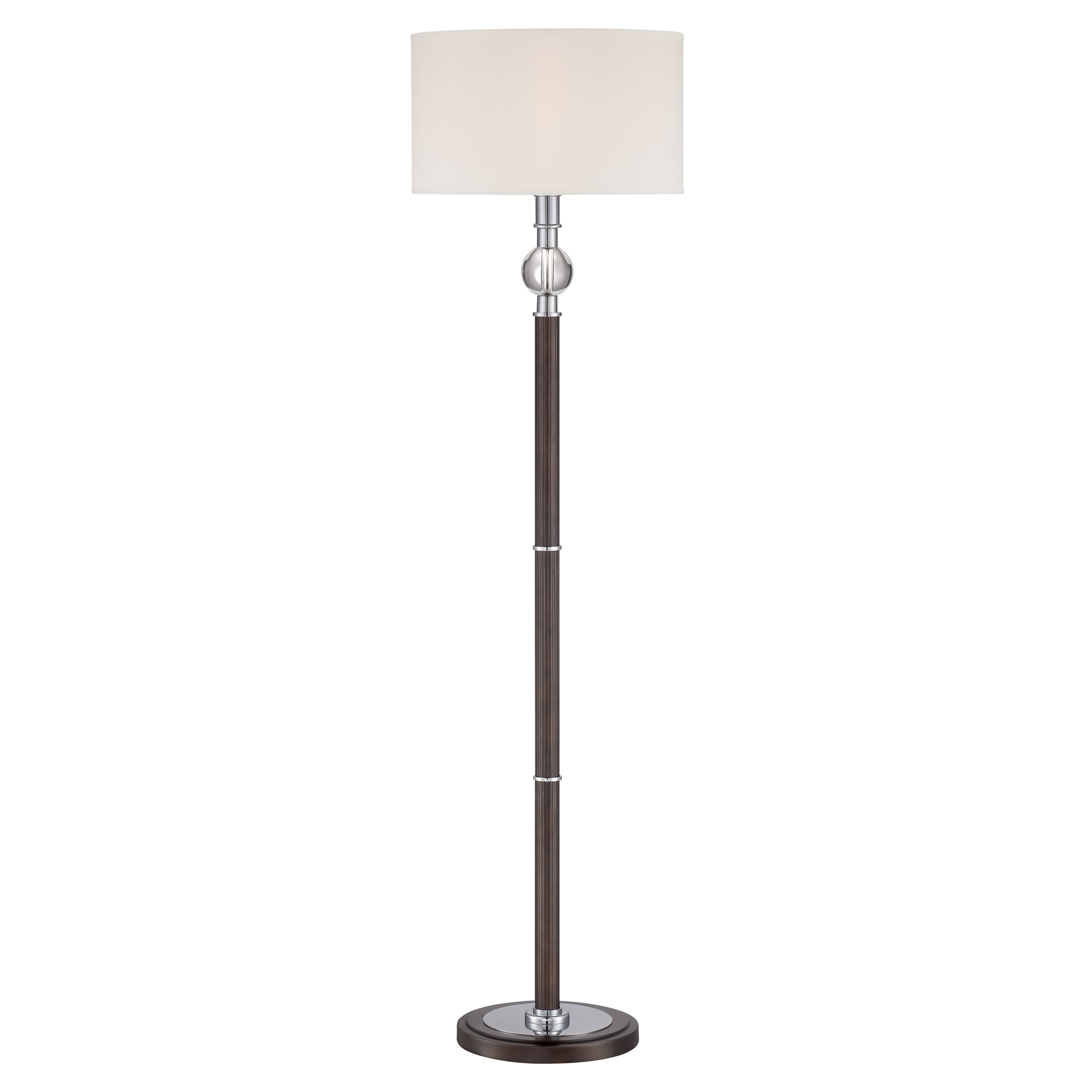 Hayes 1 light Palladian Bronze Floor Lamp (SteelFinish Palladian bronzeNumber of lights One (1)Requires one (1) 150 watt A21 medium base 3 way bulb (not included) Dimensions 61 inches high x 16 inches deepShade 16 x 16 x 9Weight 15 pounds)