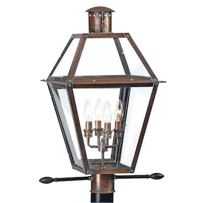 Copper Grove Kran 4-light Aged Copper Outdoor Post Lantern