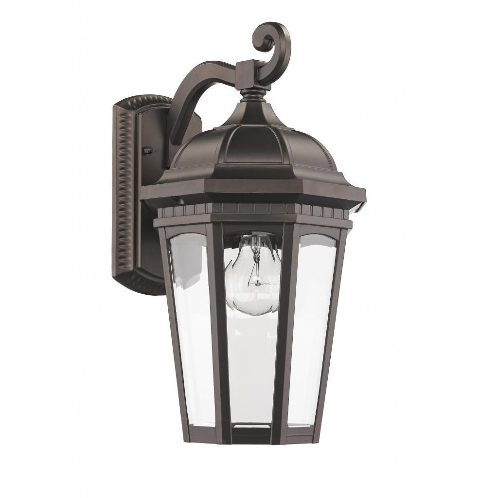 Elegant Transitional 1 light Bronze Outdoor Wall Light Fixture