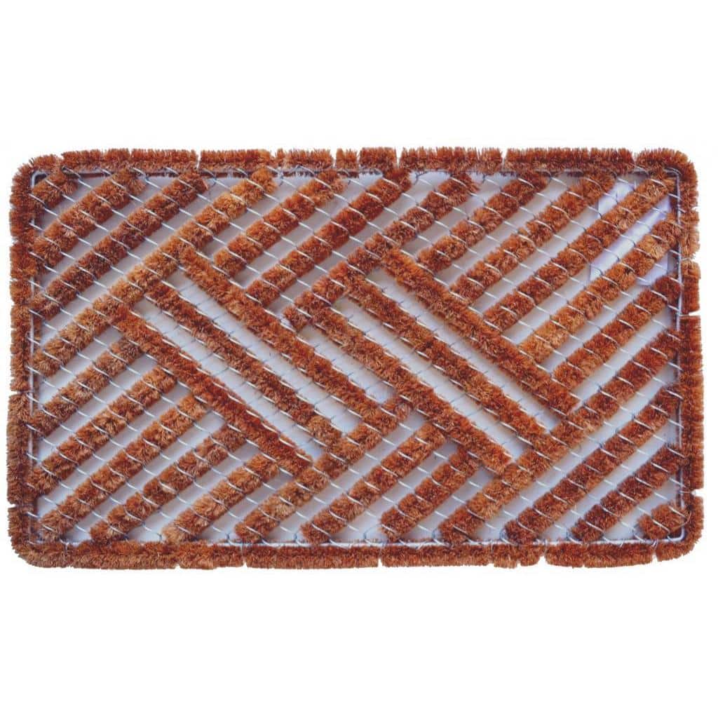 Outdoor Coconut Fiber Cross Hatch Door Mat (2'6 x 1'6) - 2'6 x 1'6