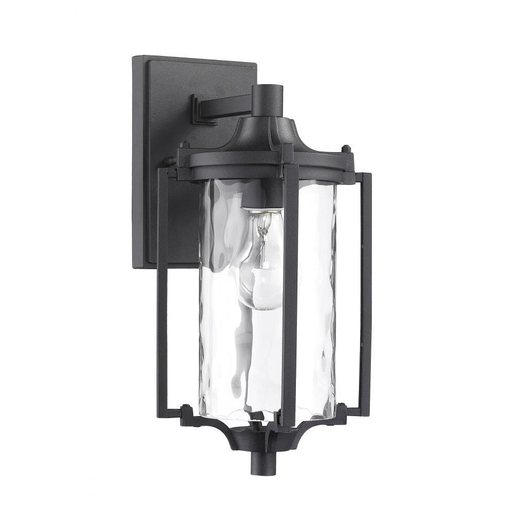 Transitonal 1 light Black Corrosion resistant Outdoor Wall Light Fixture