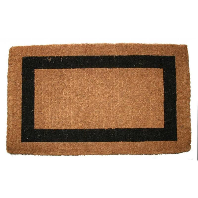 Outdoor Coconut Fiber Single Border Door Mat (4' x 2') - 4' x 2'