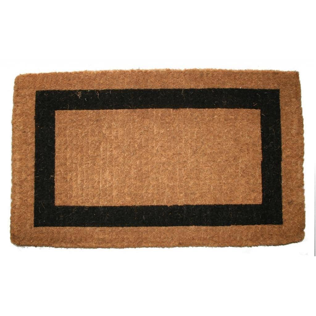 Outdoor Coconut Fiber Single Border Door Mat (4' x 2') - 4' x 2'
