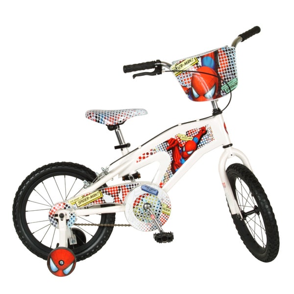 16 spiderman bike with training wheels