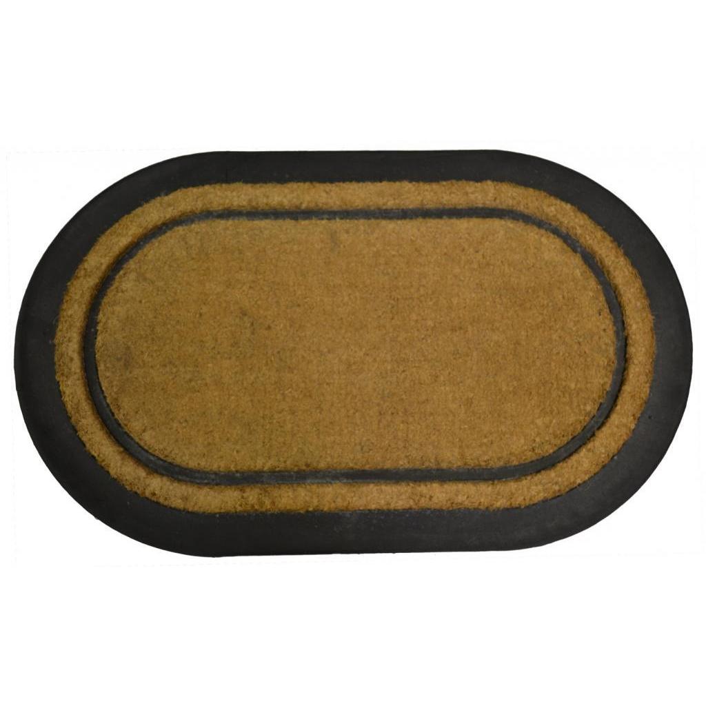 Outdoor Coconut Fiber York Oval Mat (3 X 18)