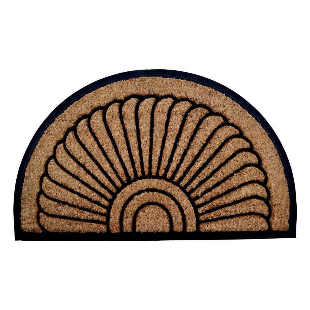 Outdoor Coconut Fiber 'Sunrise' Doormat (2'6 x 1'6) - 2'6 x 1'6
