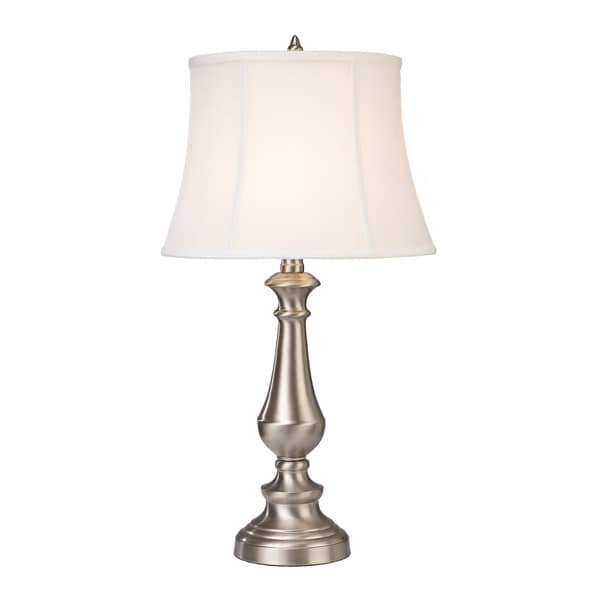 1 Light Brushed Steel Table Lamps Set Of 2 On Free 1 Light Brushed Steel Table Lamps Set Of 2