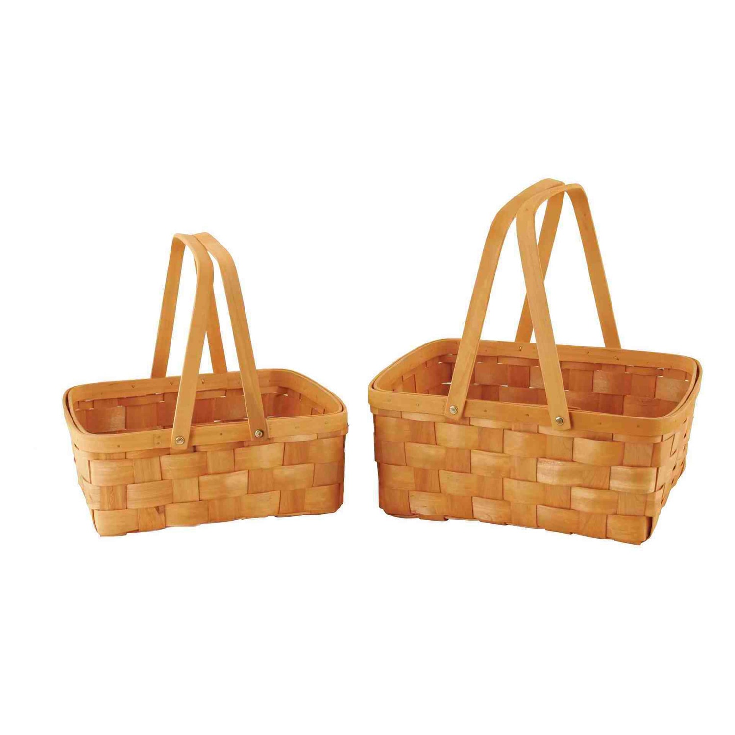 Set Of 2 Woodchip Baskets