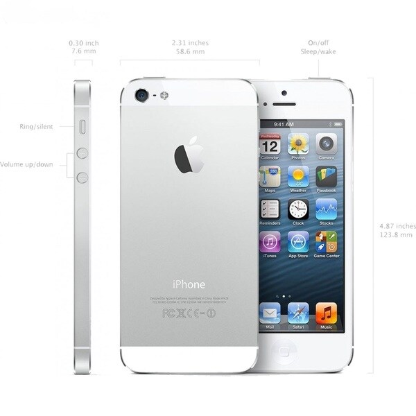 Apple iPhone 5S 16GB Silver Factory Unlocked Apple Unlocked GSM Cell Phones