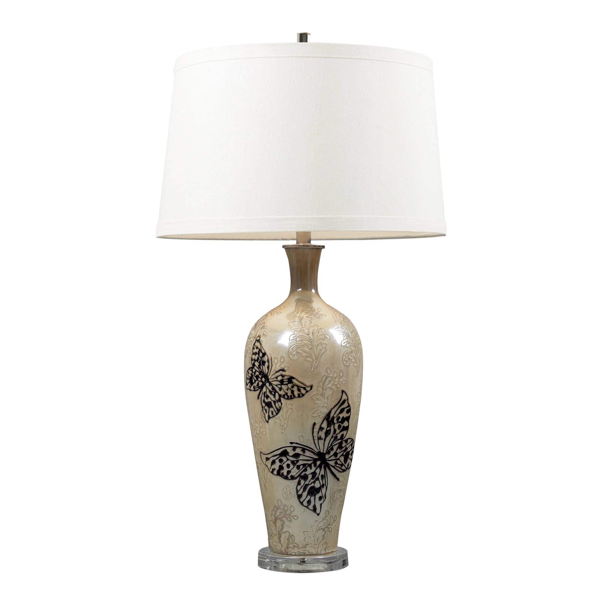 Minot 1 light mont Beige Ceramic Table Lamp